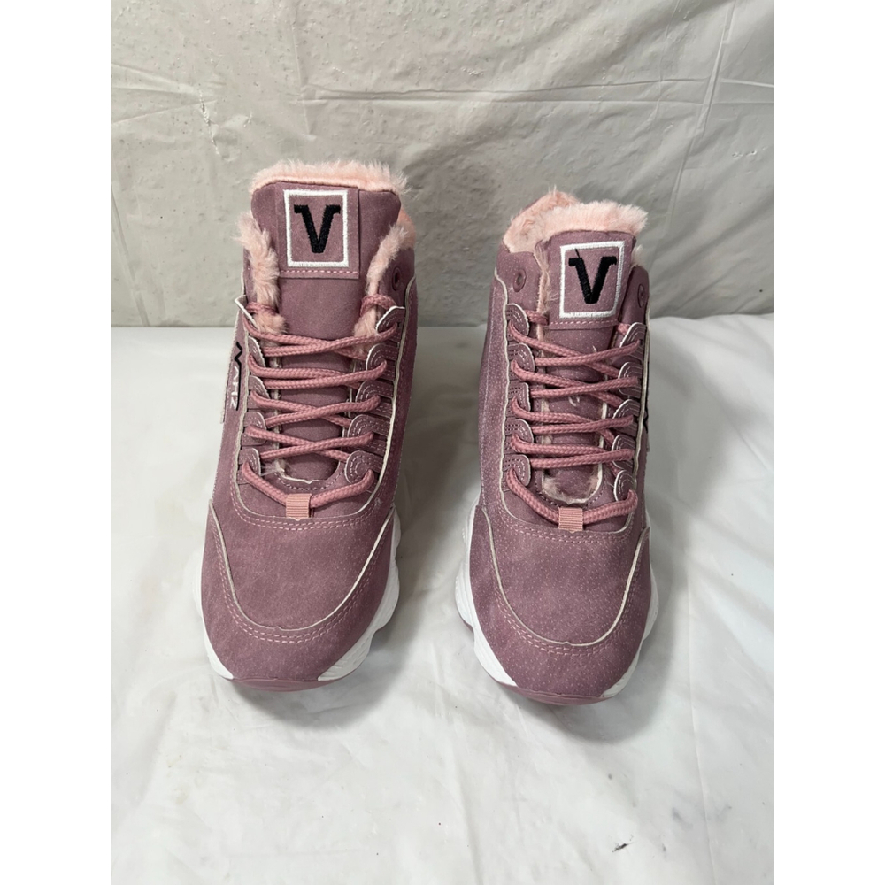 NAHZ Womens Lined Pink Suede Chuck Style Mid Height Shoe Size 39 new